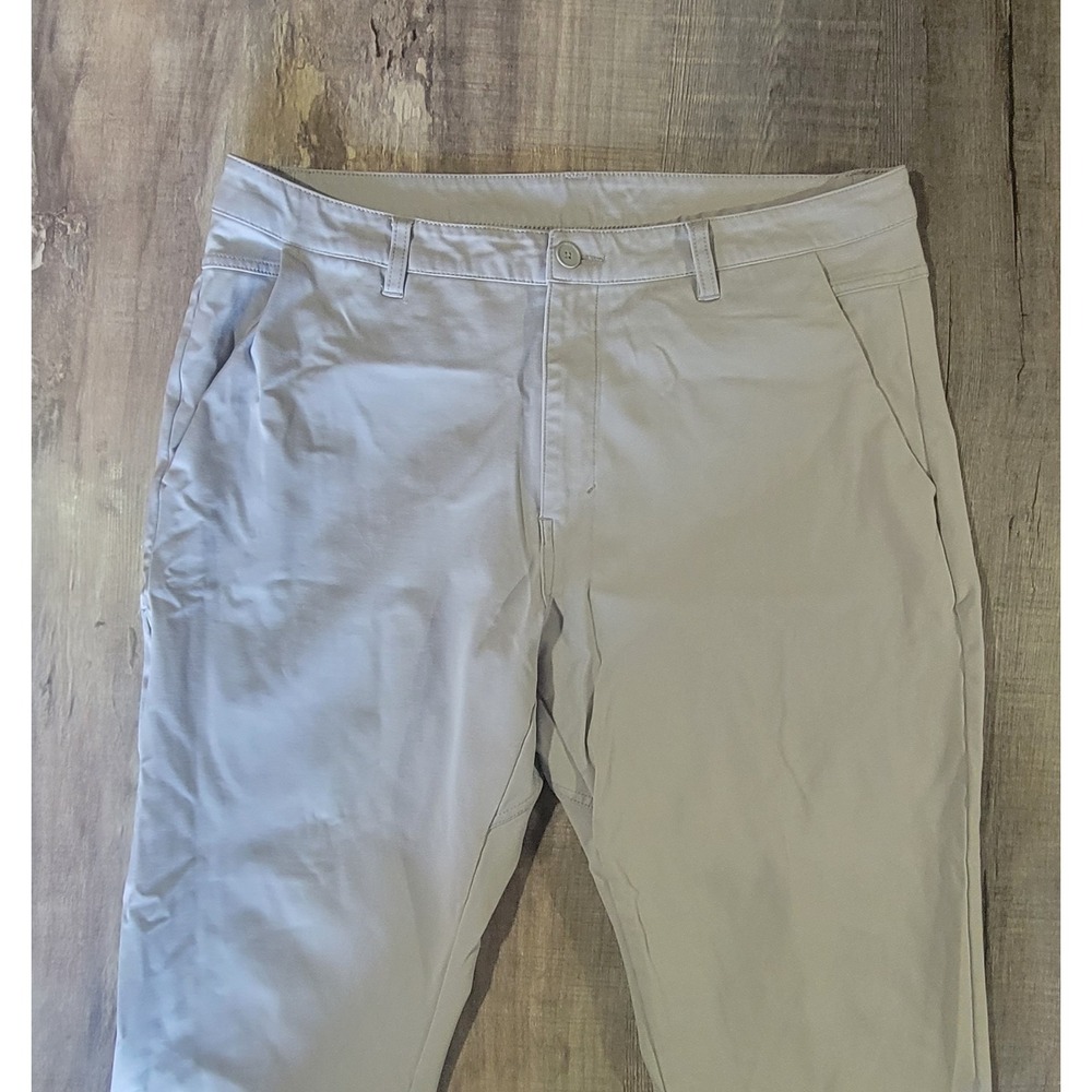 BYLT Premium Basics Everyday Pant 2 2.0 Mens 38T X 31 Light Gray Performance